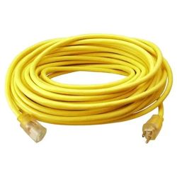 CORD EXT 100' 12/3 YEL SJTW-A