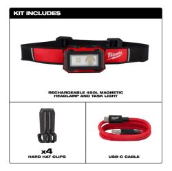 HEADLAMP MAGN 450LM RECHR