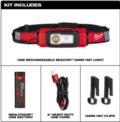 LIGHT HAT BECON 600L RECH LED HIBRD-HI-2HR 125M-SPT
