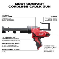 GUN CAULK 10OZ 12V 400LBS EXPLUSIVE FORCE
