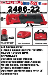 GRINDER DIE 1/4 ST 12V2A C/W BATT&CHAR 4MODE 0.3HP