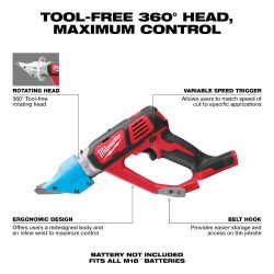 SHEAR METAL DOUBLECUT 14G 360DEG HEAD VSP 18V