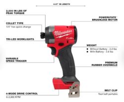 DRILL IMPDRV 2000#M18FUEL IMPACTDRIVER 4MOD 3900RPM