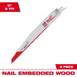 BLADE SAWZALL 9" 5TPI THE AX DEMOLITION WOOD WITH NAILS BIMETAL