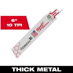 BLADE SAWZALL 6" 10 TPI TORCH METAL DEMOLITION DOUBLE DUTY BIMETAL