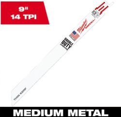 BLADE SAWZALL 9"14TPI THIN KERF 5187 BIMETAL MEDIUM DOUBLE DUTY 