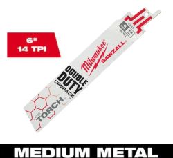 BLADE SAWZALL 6"14TPI 5782 MEDIUM METAL 1/4"-7/16"TORCH DOUBLE DUTY BIMETAL