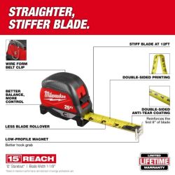 TAPE MEASURE MAGNETIC 25'