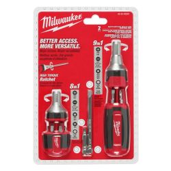 SCREWDRIVER 2PC MULTIBIT STUBY 9IN1+8IN1 48222322C