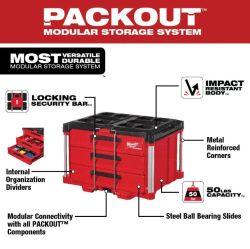TOOLBOX PACKOUT 3DRAW 22 22WX16DX14H 50#48-22-8443