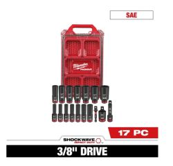 SOCKET SET 17PC 3/8DR SAE