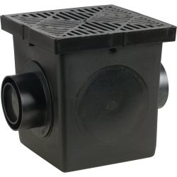 BASIN CATCH DBL OUT 9"X9" 