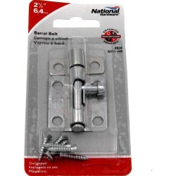 BOLT BARREL ZINC 2-1/2