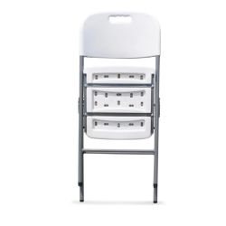CHAIR FOLDING WHITE HDPE H/DUTY RHINOTOP LIFETIME