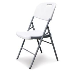 CHAIR FOLDING WHITE HDPE H/DUTY RHINOTOP LIFETIME