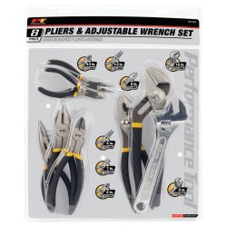 PLIERS & WRENCH SET 8PC
