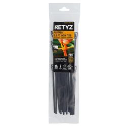 CABLE TIE 8" BLK&ORG 30PK