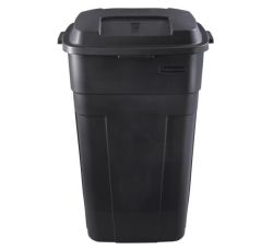 TRASHCAN WHEELED BLK 34GA