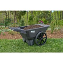 CART GARDEN 7.5CU FT BLK 3000LB CAPC 27.5X33X57.2