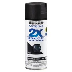 PAINT SPRAY FLAT BLK 12OZ 334020