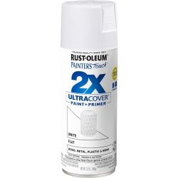 PAINT SPRAY FLAT WHT 12OZ RUST-334021