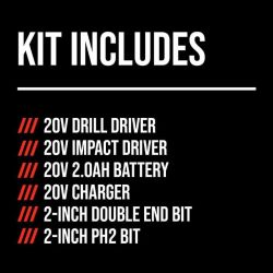 DRILL/DRV KIT IMP 20V