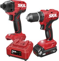 DRILL DRIVER 1/2"400# + IMPACT DRIVER 1700# KIT 20V + 2A BAT DL6280B-00 + ID6720B-00