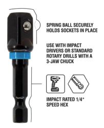 ADAPTER SOCKET IMP SQ 3/8