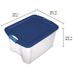 STORAGE BOX CLR/BLUE 18G