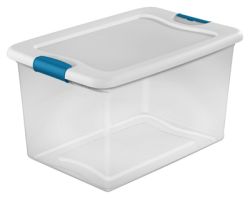 STORAGE BOX 64QT CLEAR