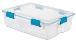 STORAGE BOX BLUE/CLR 37QT