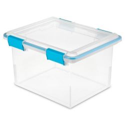 STORAGE BOX BLUE/CLR 32QT