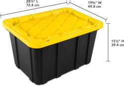 BIN STORAGE YELL/BLK 27G