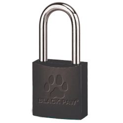 LOCK 38MM ALUM KA BLACK, STEEL SHACKLE KEYED ALIKE