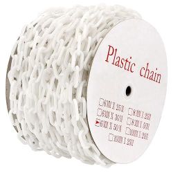 CHAIN PLASTIC#8 WHT 164'R