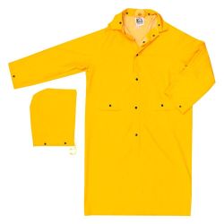 RAINCOAT YEL 0.26MM WP VINYL POLYESTER-Large