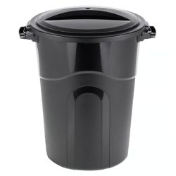 CAN TRASH W/LID 32GAL