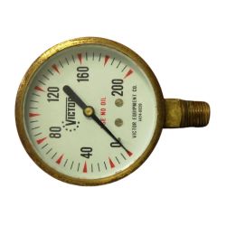 DIAL GAUG 2.5X200#RED BTM