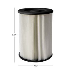 FILTER CARTRIDGE + RETAINER 5-20 GAL WET DRY VAC STD RIDGID 9-16 GAL COMPATIBLE 