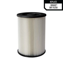 FILTER CARTRIDGE + RETAINER 5-20 GAL WET DRY VAC STD RIDGID 9-16 GAL COMPATIBLE 