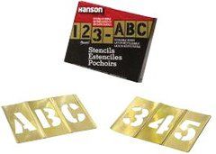 STENCIL BRASS 1-1/2" 45PC LETTERS & NUMBERS