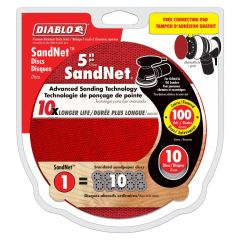 DISC SANDNET 5" 100G 10PK W/CONPAD MD DND050100H10